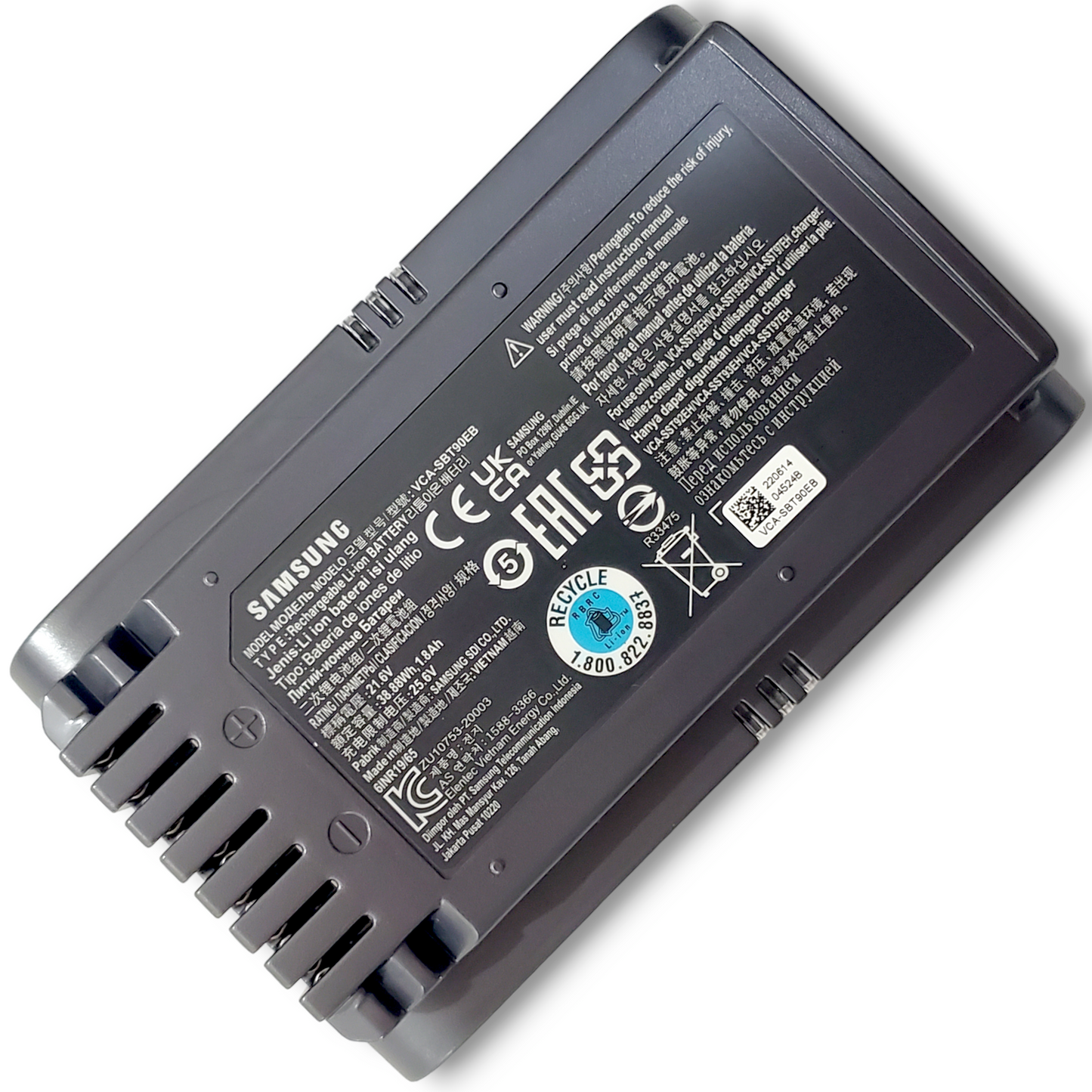 Samsung Jet 75 Vacuum Battery Li-ion Rechargeable For Handheld Cordless Cleaner Part